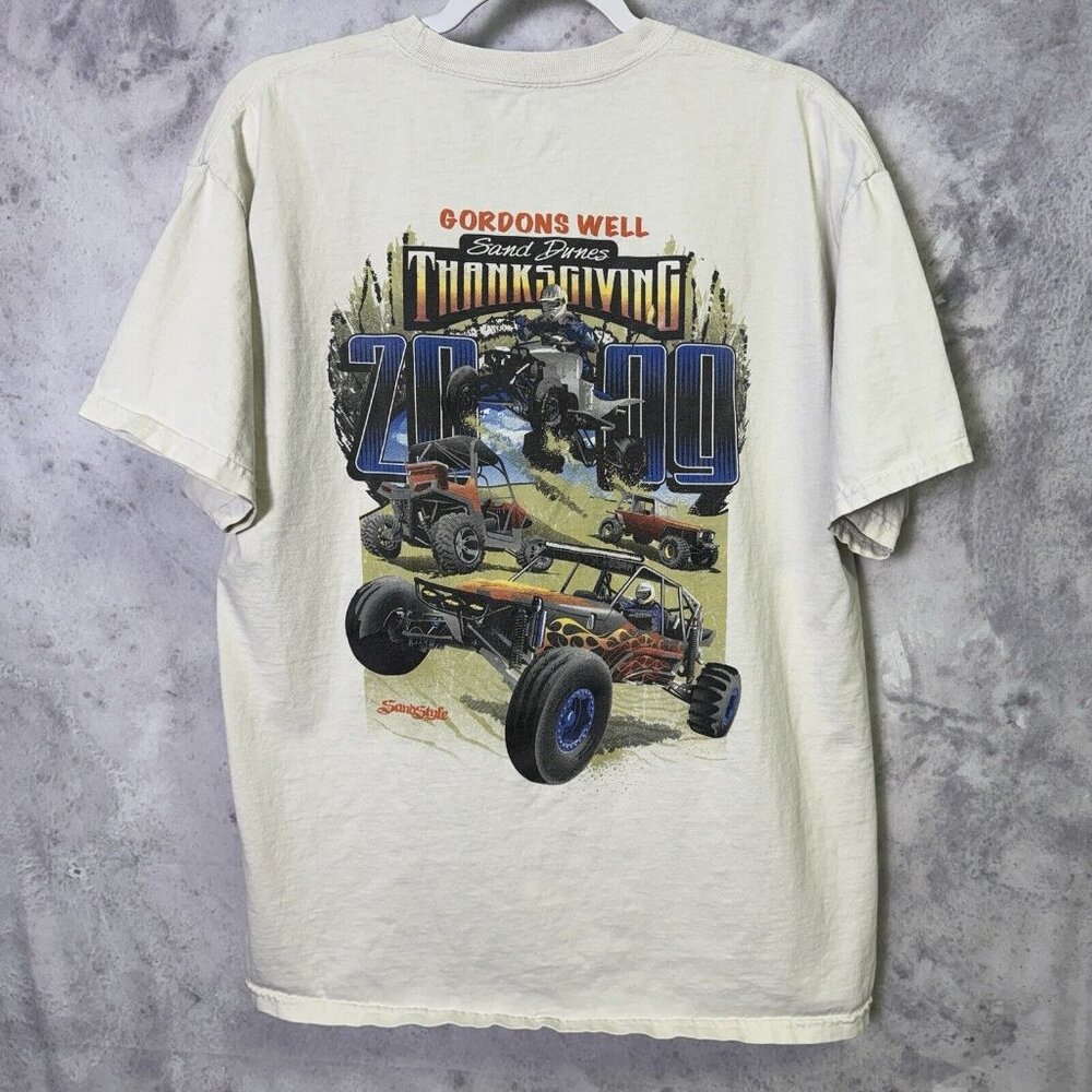 Gordon Wells Sand Dune Thanksgiving T Shirt Mens Large White 2009